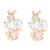Import HOVANCI 3 2021 Newest Hotsale Delicate Enamel Flower Simulated Pearl Earrings Shell Pearl Enamel Flower Earring For Girls from China