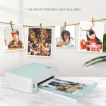 HPRT Photo Printer Supplies Set Color Ink Cartridge & 54 Sheets Photo Paper 4x6 Inch Compatible with CP4000L Portable Color