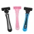 Import HW-B508DR Soft rubber handle sharp five 5 blade shaving system razor  with cartridge removable razor set from China