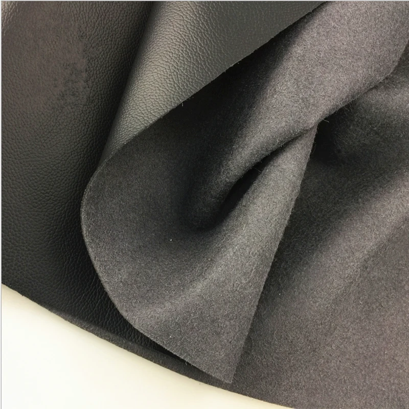 Hydrolysis resistant PU microfiber leather for furniture and AUTO eco friendly waterproof litchi embossed leather for car seat