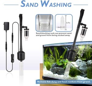 hygger 12V DC 5-in-1 Electric Aquarium Gravel Vacuum Cleaner Kit Sand Washer Gravel Cleaning Tools Water Change for Fish Tank