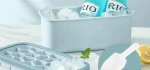 Ice Holder Silicone Stackable Ice Trays and Storage Container plastic Ice Cube Tray With Lid and Bin