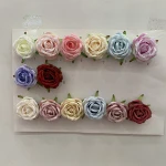 IFG factory direct 7 head wedding fabric flower silk rose bush