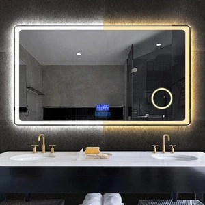 Illuminated LED lights smart makeup mirror with light and magnifying 3X for bathroom