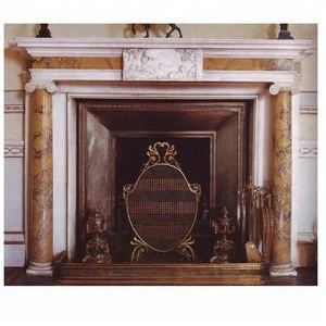 Indoor Deco Surround colored marble stone fireplace