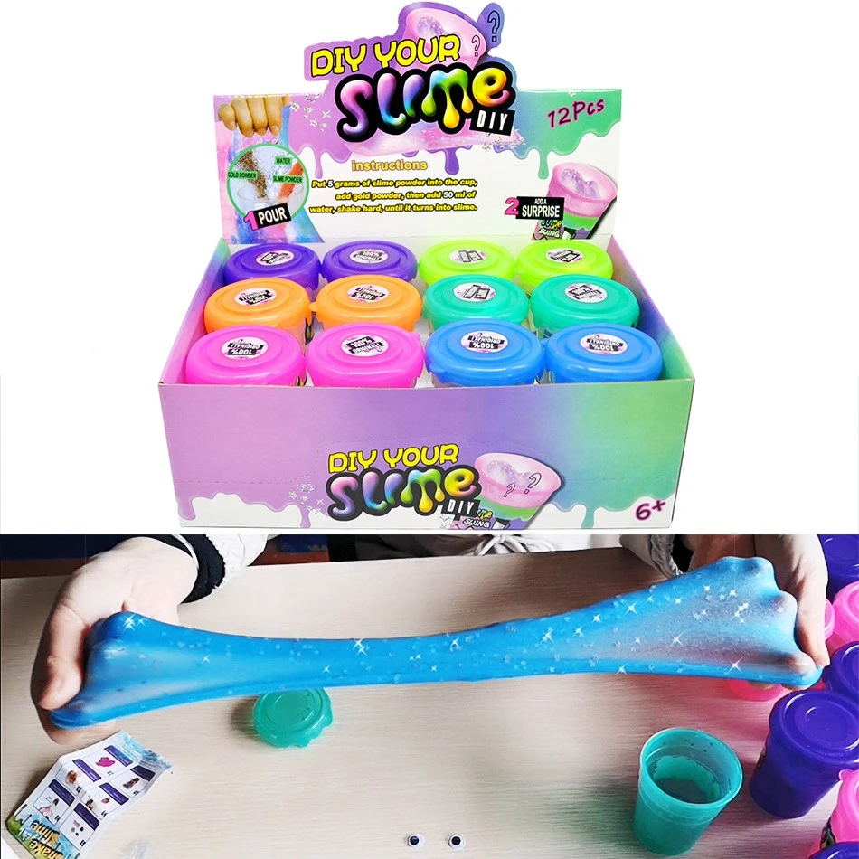 Indoor toys New product ideas 2020 Eco-Friendly DIY playdough  educational toysSet Diy Unicorn Poop Shake Slime for kids Toys