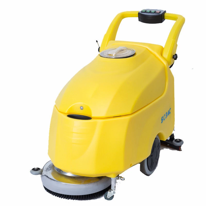 industrial wireless power single disc manual auto  cordless electronic floor scrubber cleaning drier machine with handle