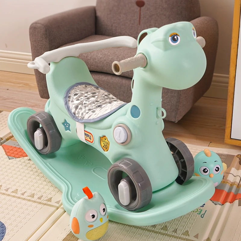 Inhebaby toy YM008 Kids little dinosaur rocking horse