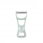 Innovative and practical cyan color three shapes kitchen gadget multifunctional 2 in 1 vegetable peeler/bottle opener