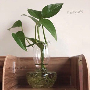 Inverted Mushroom Containers Handmade Glass Vase Mini Flower Vase