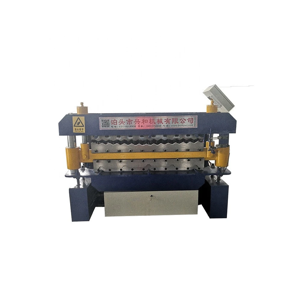 Iron Sheet Roll Forming Line Corrugated Double Liner Metal Roof Tile Making Machine double layer roll forming machine