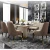 Import italian home room furniture new style leather and chrome dining table luxury postmodern marble top dining tables and chairs set from China