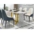 Import Italian marble dining table Nordic rectangular stainless steel legs light luxury dining table from China