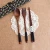 Import Japanese Style 3 pcs/set Wooden flatware Environment Cutlery for Children Nature Wood Fork Spoon Chopsticks Baby Dinnerware Set from China