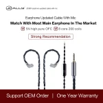 JCALLY Replacement silver plated earphone cable upgraded audio cable 0.78/qdc/mmcx with 3.5mm plug hifi audio