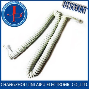 Jinlaipu 6p4c/4p4c telephone cable Telephone Patch Cords telephone cable With free sample