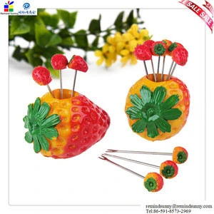 Kitchen Promotional Reusable Stainless Steel Fruit Toothpick