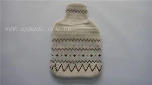 knitted hot water bottle cover