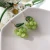 Import Korean version of the summer small fresh fruit green grape earrings crystal fashion web celebrity versatile delicate earrings from China
