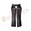 Ladies Low Rise Black Leather Chaps Motorcycle Riding Chaps 2021