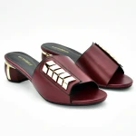 ladies shoes slippers guangzhou best women shoes and heels italian ladies block heels shoes 77-6