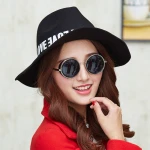 Ladies Wide Brim 100% Wool Felt Hat with Ribbon Bulk Sale Custom Women Top Jazz Hats