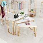 lady High-end clothing store shoes clothes  promotion stand, shopping mall window bags apparel metal display table