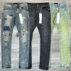 Lakin Garment Custom denim vintage coated wax denim jeans men print silver foil denim flare pants men wax stack flare je