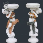 Large garden hand carved marble planter tin pot stone flower pots