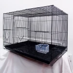 Large Square Custom Metal Wire Collapsible Modern Foldable Travel Parrot Bird Rabbit Pet Animal Carrier Transport Cage House