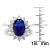 Import Latest Italy Jewelry Clear and Blue Sapphire Big Stone Ring from China