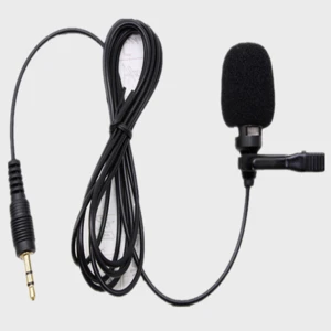 Lavalier Microphone for mobile phones cameras clip on electret condenser microphone portable 3.5mm wired Factory sales