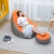 Import LC Flocked Leisure Lazy Couch Inflatable Furniture Inflatable Sofa Chairs Inflatable Pvc Sofa With Ottoman from China