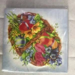 Leaves Decorative  Virgin Pulp 1/4 fold Paper Napkin Serviette