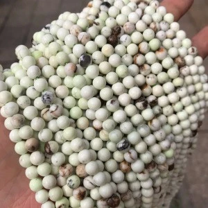 Lemon Chrysoprase Natural Stone beads Manufacturer Wholesale Smooth Loose Round Lemon Chrysoprase Beads for DIY jewelry making
