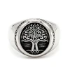 Life of Tree Stainless Steel Casting Rings Jewelry Custom Wholesale Punk Ring