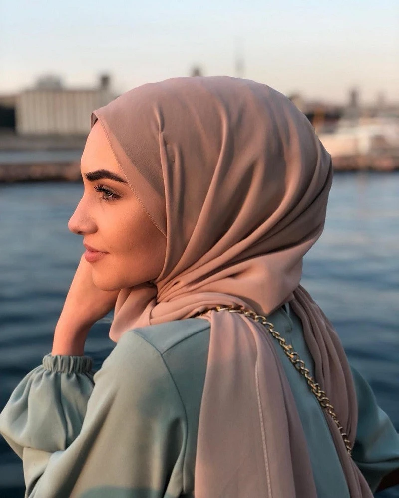 Liuma Factory 2020 new style plain chiffon hijab scarf ladies shawls and wraps Muslim women chiffon hijab