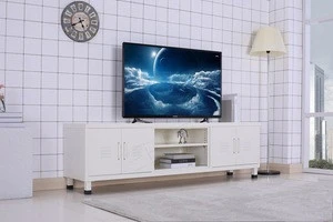 Living Room Furniture  2020 New Model 2 Door steel TV  stand Cabinet With Showcase