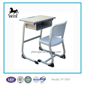 low MOQ cheap used school furniture with plastic table and chair