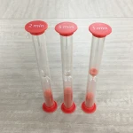 Low MOQ Custom All Size color decorative 1-5 minutes Plastic table clock Crafts For Decoration Plastic sand timer  hourglass