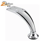 Low price elegant used restaurant furniture legs simple design popular sofa hardware slanted chrome silver couch legs