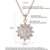 LUOTEEMI Luxury New Fashion Artificial Costume Wholesale Jewelry Rose Gold Plated Women Snow Flower CZ Necklace