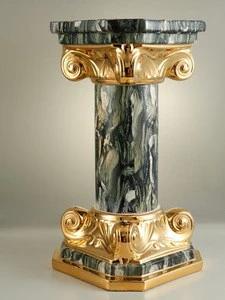Luxury Ceramic porcelain Home Decoration 31"round pillars roman pillar for sale