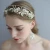 Import Luxury Crystal Wedding Pearl Gold Leaf Hair Accessories Earring Bridal Handmade Ceramic Flower Headpiece Women Tiaras Crowns from China