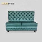 Luxury design custom tufted Restaurant Chesterfield Booth Seating Coffee Shop Furniture Set