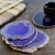 Import Luxury Home Decoration Natural Rose Quartz Crystal Round Green Purple Stone Gemstone Agate Coaster Slices with Gold Trim from China