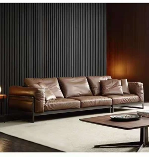 Luxury Italian Design Lounge Couch Living Room Modern Style Leather Sofa