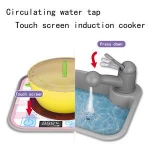 luxury kitchen toy cooking game toy dining table magnetic writing board cut vegetable plastic pretend play kitchen set for kids