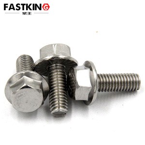 M6 M8 M10 M12 M16 M18 DIN6921 Metric stainless steel hex flange serrated bolts
