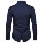 Man Shirt Dress Shirt Eco-friendly Fabric Unique Design Custom Logo Luxury Fashion Casual Shirts Men No Pattern Mandarin Collar